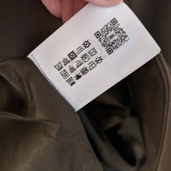 Zara Khaki Brown Basic V-neck Long Sleeve Button Blazer Jacket, size S - Picture 9 of 9